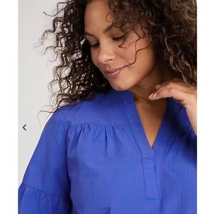 J. Jill Shirred Popover Sz Small LN